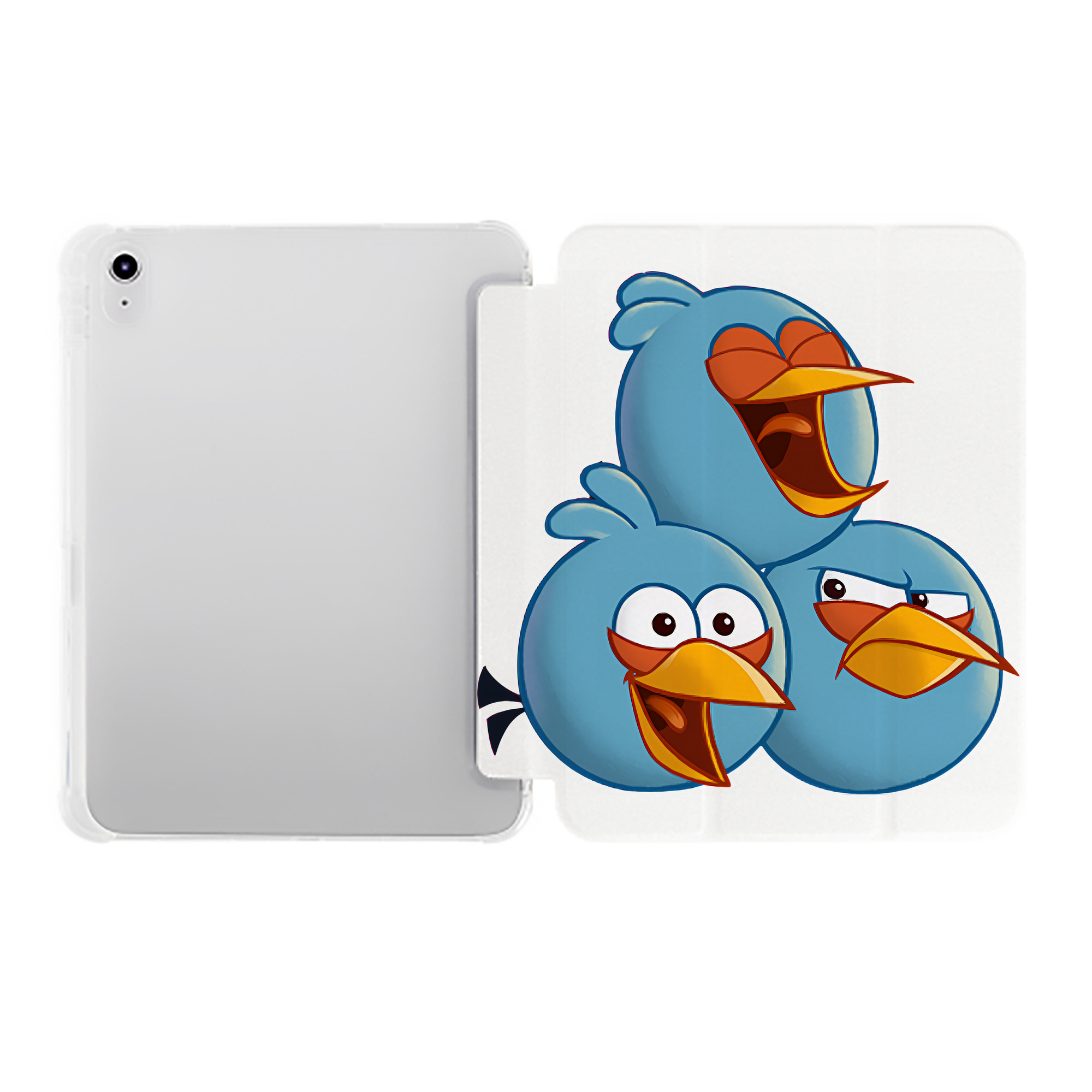 （画像用） Angry Birds アングリーバード IPad ケース ペン収納付き 三つ折りスタンド PUレザー×シリコン 対応機種9.5/10.5/10.9インチ